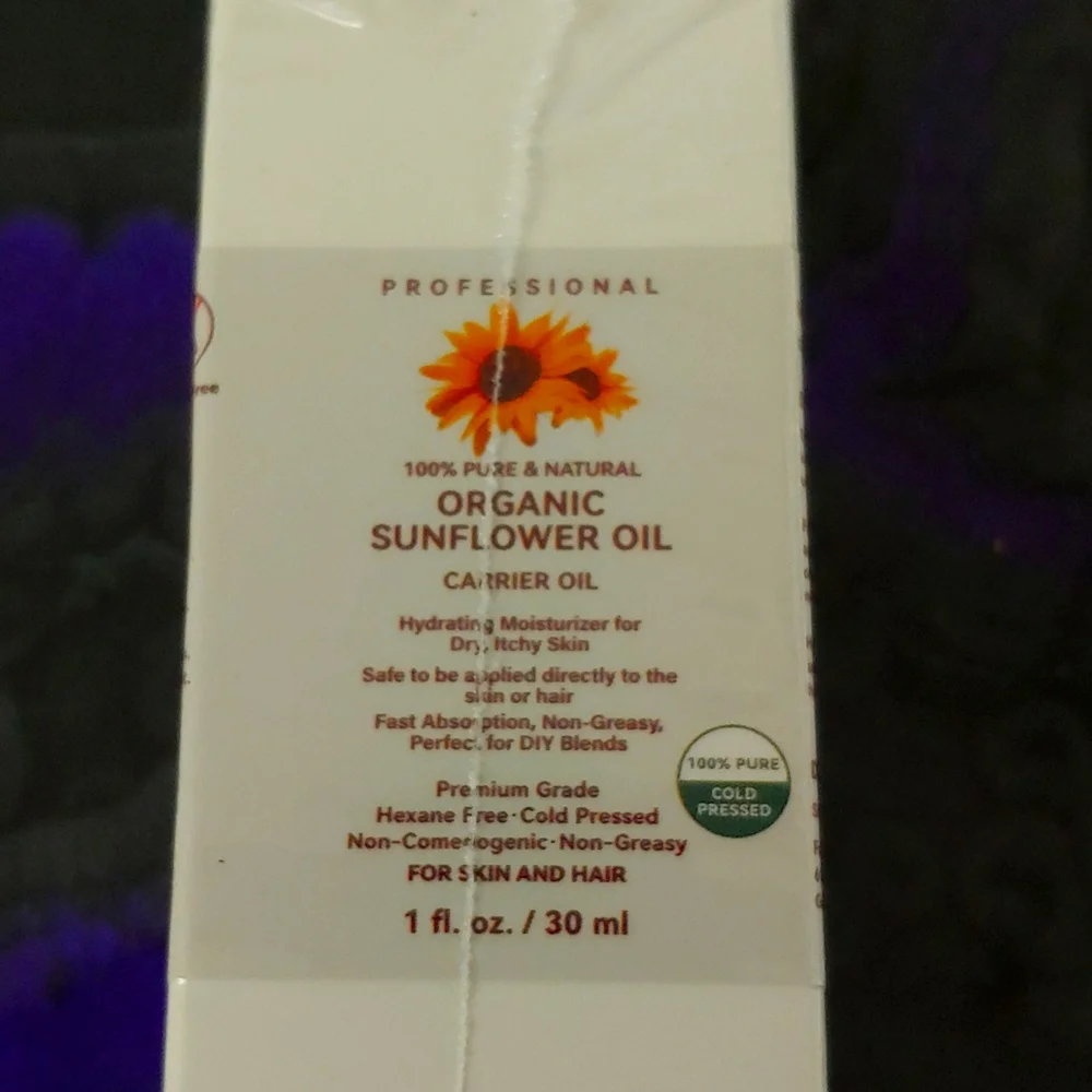 NWT ORGANIC SUNFLOWER OIL 🌻 1FL. OZ * PREMIUM GRADE